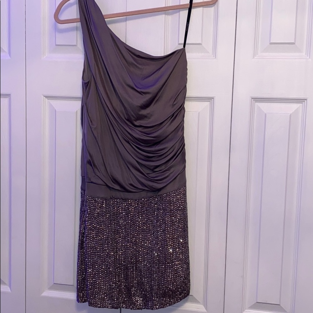 Maria Bianca Nero Asymmetrical Cocktail Dress